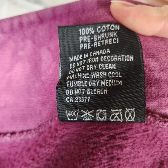 Vintage Dagoli 1/4 Zip Pullover Sweatshirt Indigenous Tie Dye Magenta Medium - Picture 3 of 11